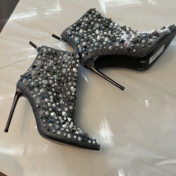 Steve Madden Shine Rhinestone Embellished Booties - Picture 6 of 14
